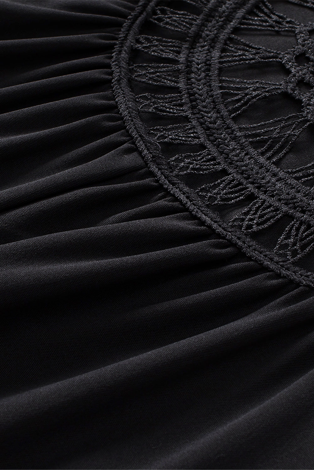 Black Bohemian Crochet top