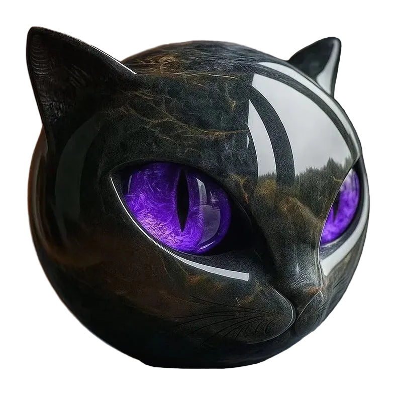 Black Cat Stone Statue