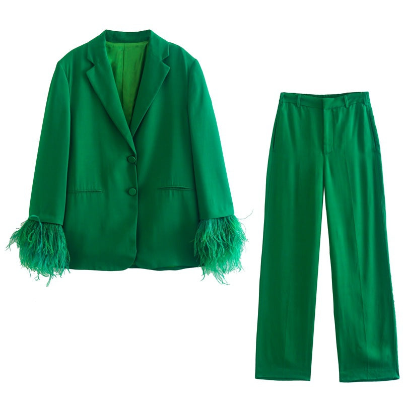 Feather Cuff Suit