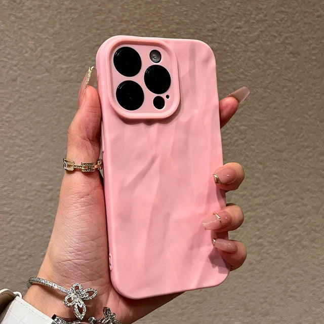 Fold Wrinkle Phone Case For iPhone