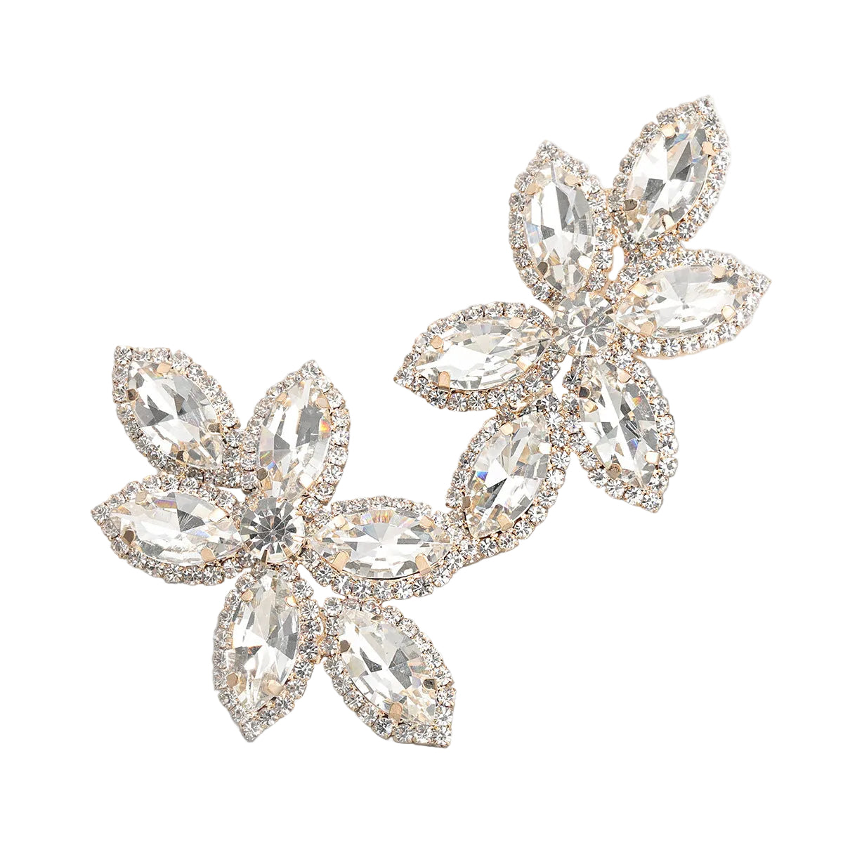 Statement Flower Crystal Earrings