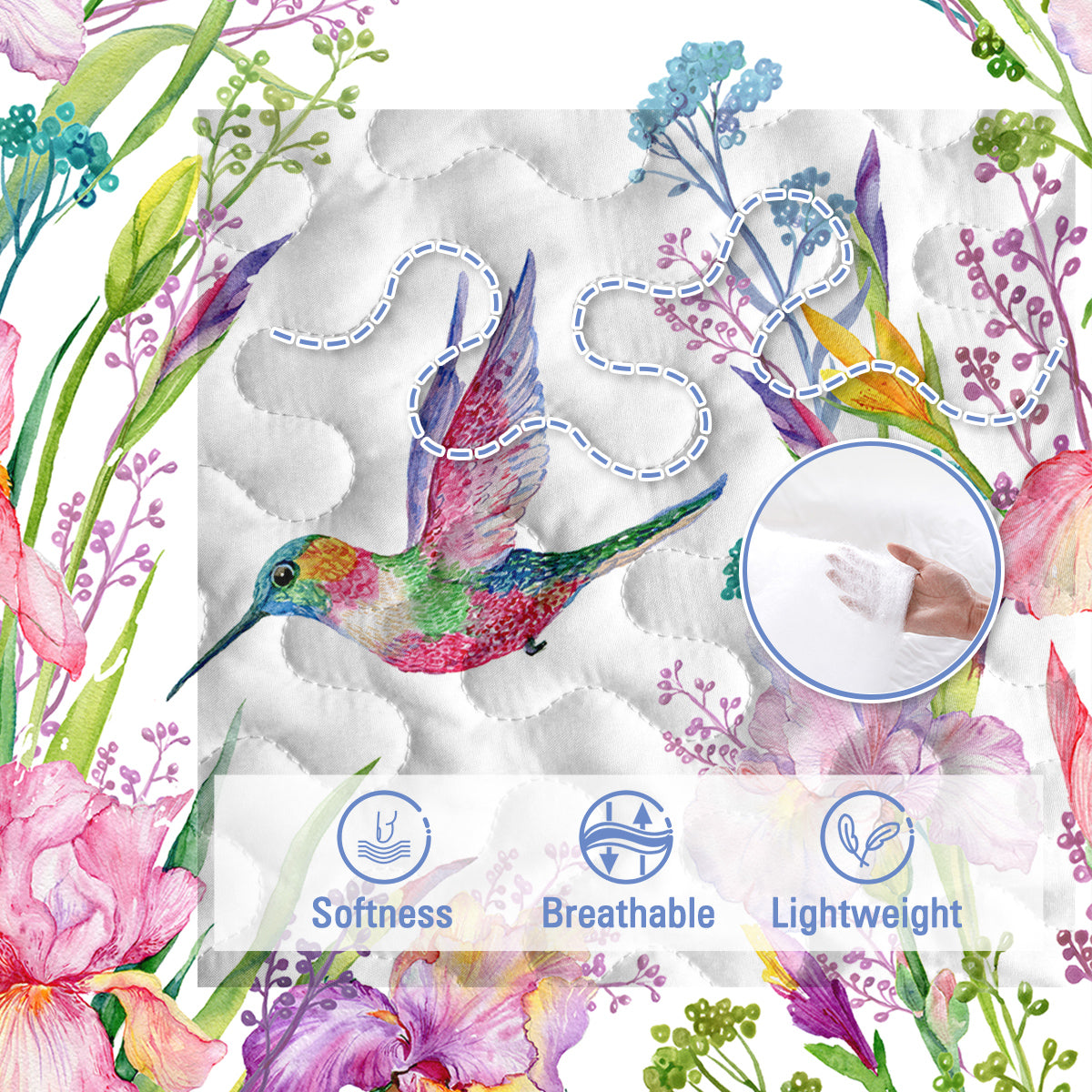 Humming Bird Quilt Set