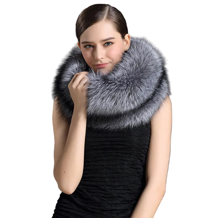 Bib Silver Fur Scarf For Men And Women