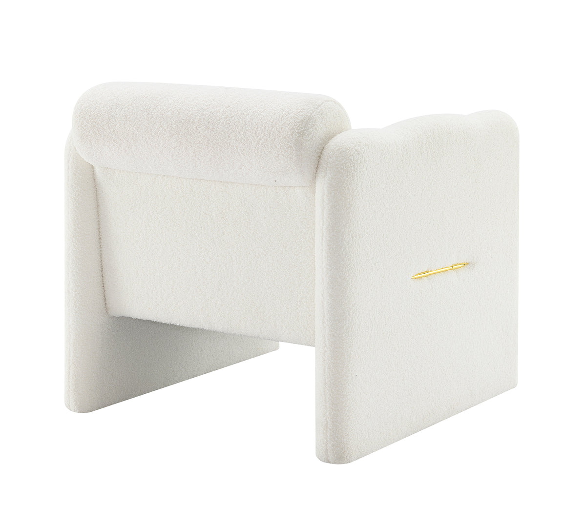 Armchair with wavy armrests
