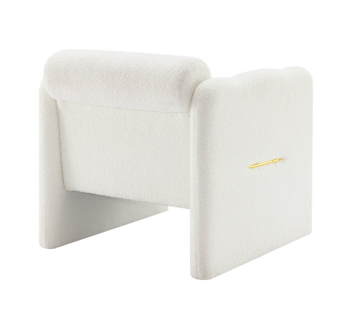 Armchair with wavy armrests