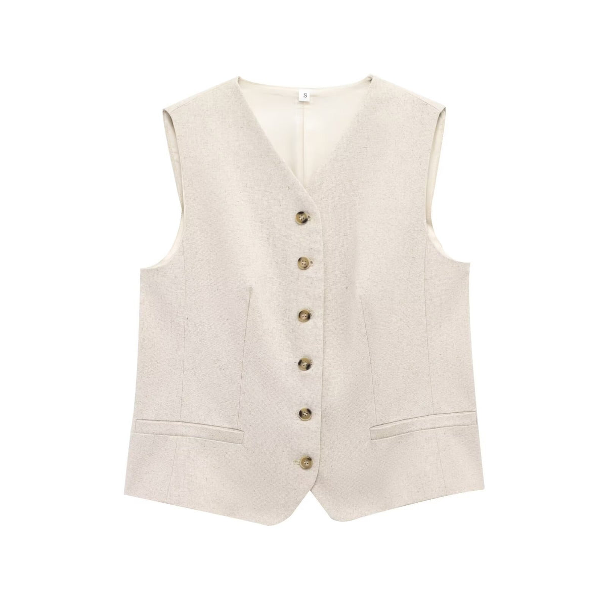 Linen Blend Waistcoat