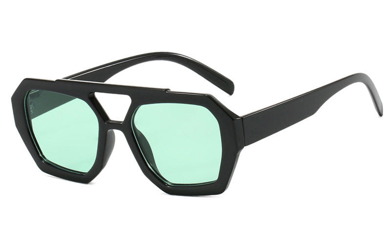 Double Beam Irregular Sunglasses