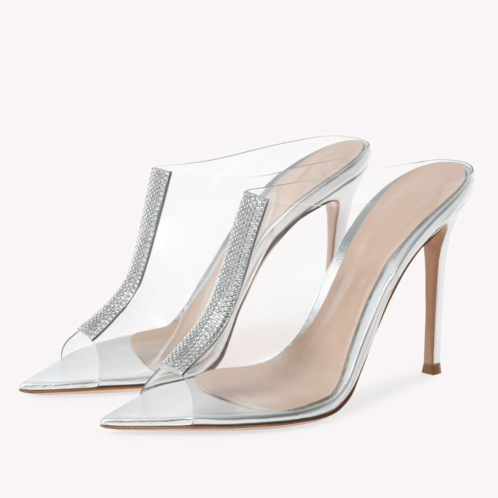 Rhinestone Thin High Heel Shoes