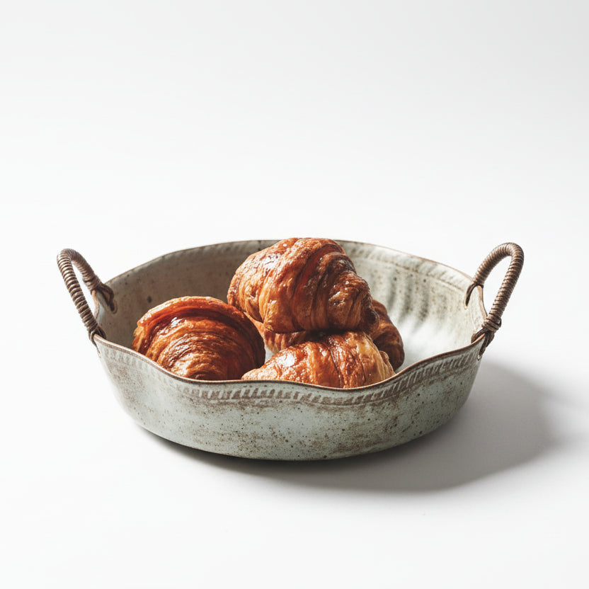 Rough Pottery Portable Fruit Plate