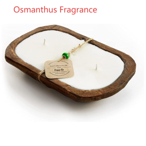 Wooden Basin Candle