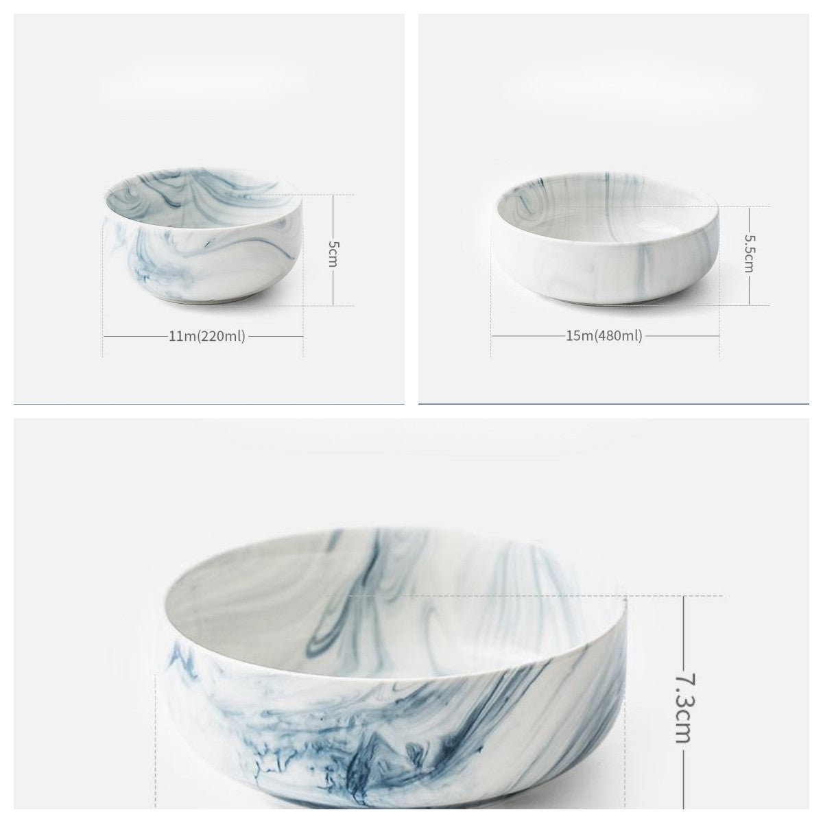 Marble tableware and dish set