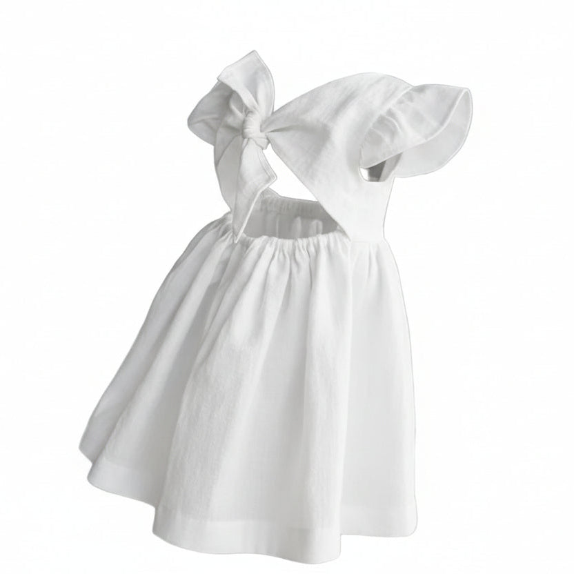 Cotton And Linen Blend Children Dress