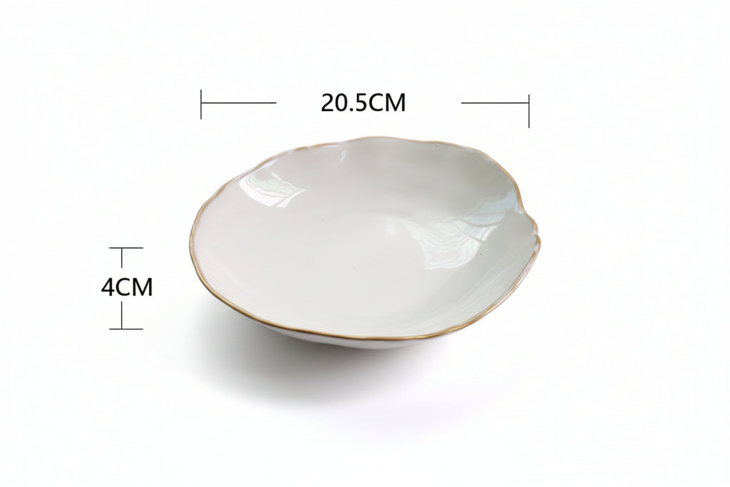 Irregular ceramic dinner plates