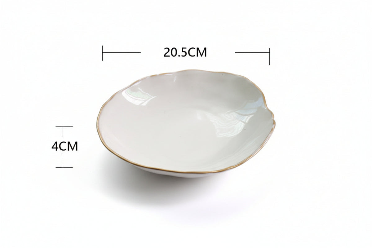 Irregular ceramic dinner plates