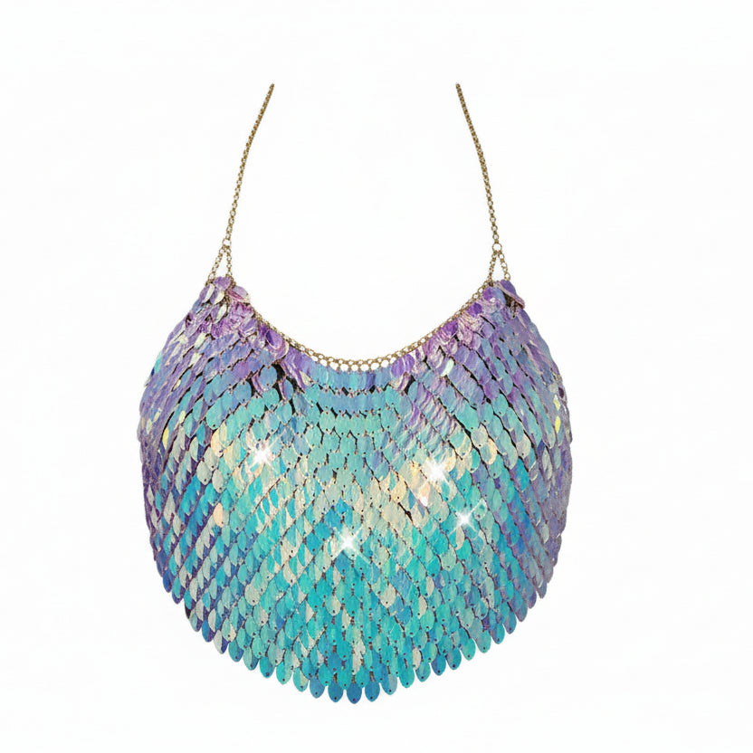 Sequin halter sling