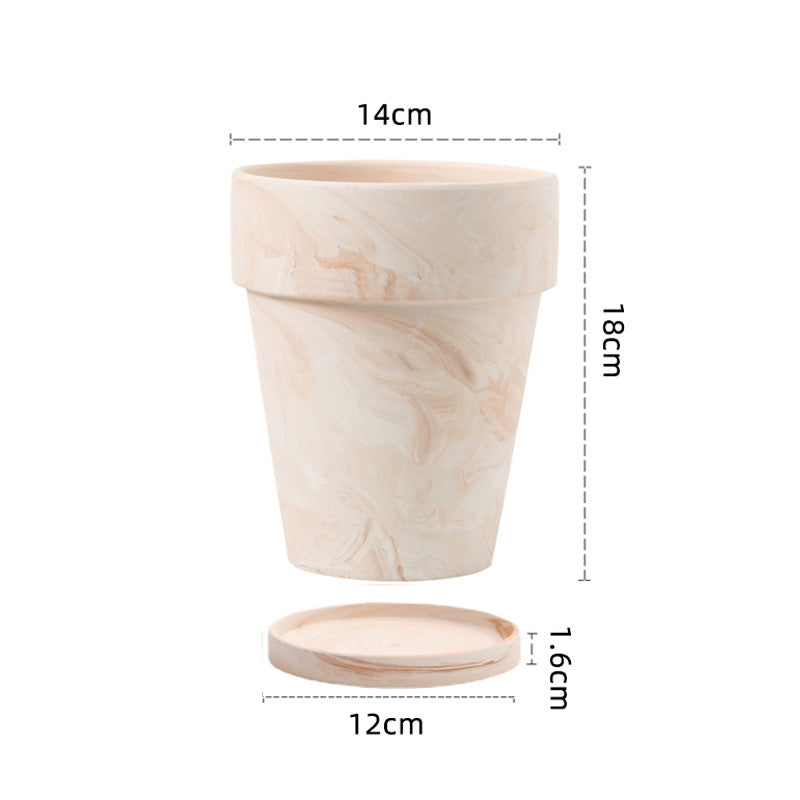 Gradient Macchiato Red And White Pottery