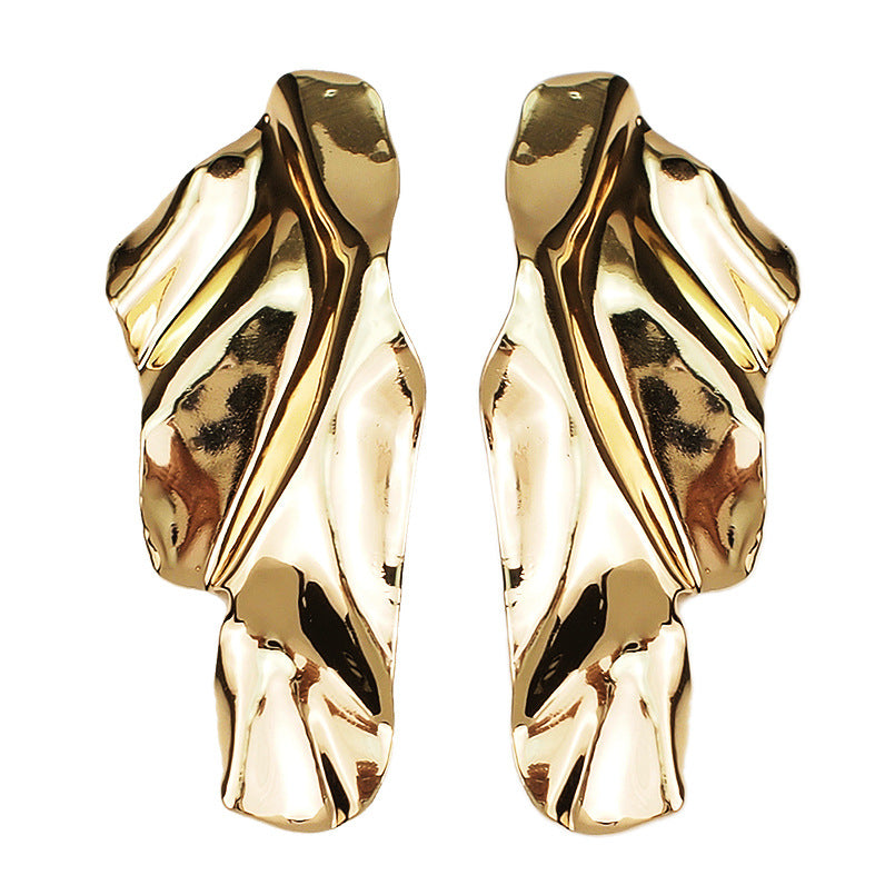 Metal Crushed Sheet Earrings