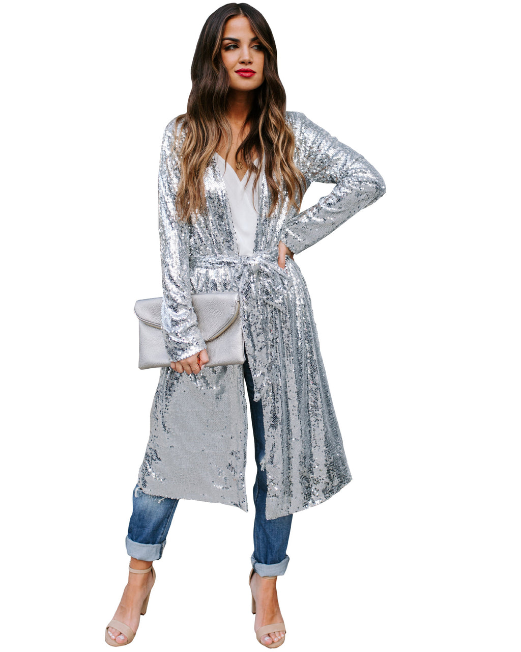 Midi Sequin Kimono