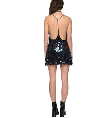 Sexy Multi Colour Sequins Club Dress