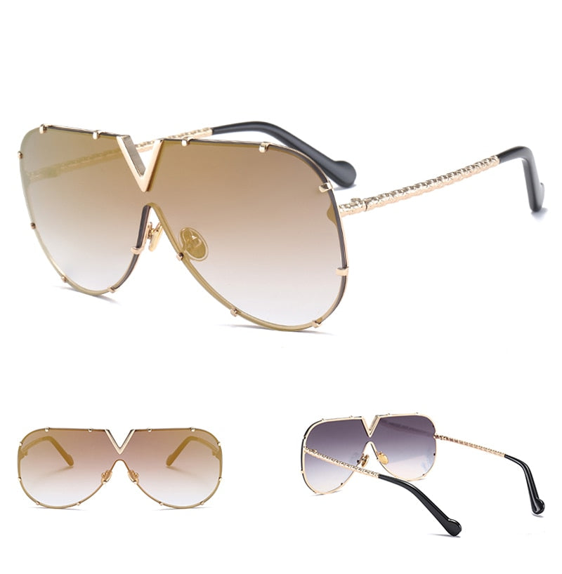 frameless Rivet Sunglasses