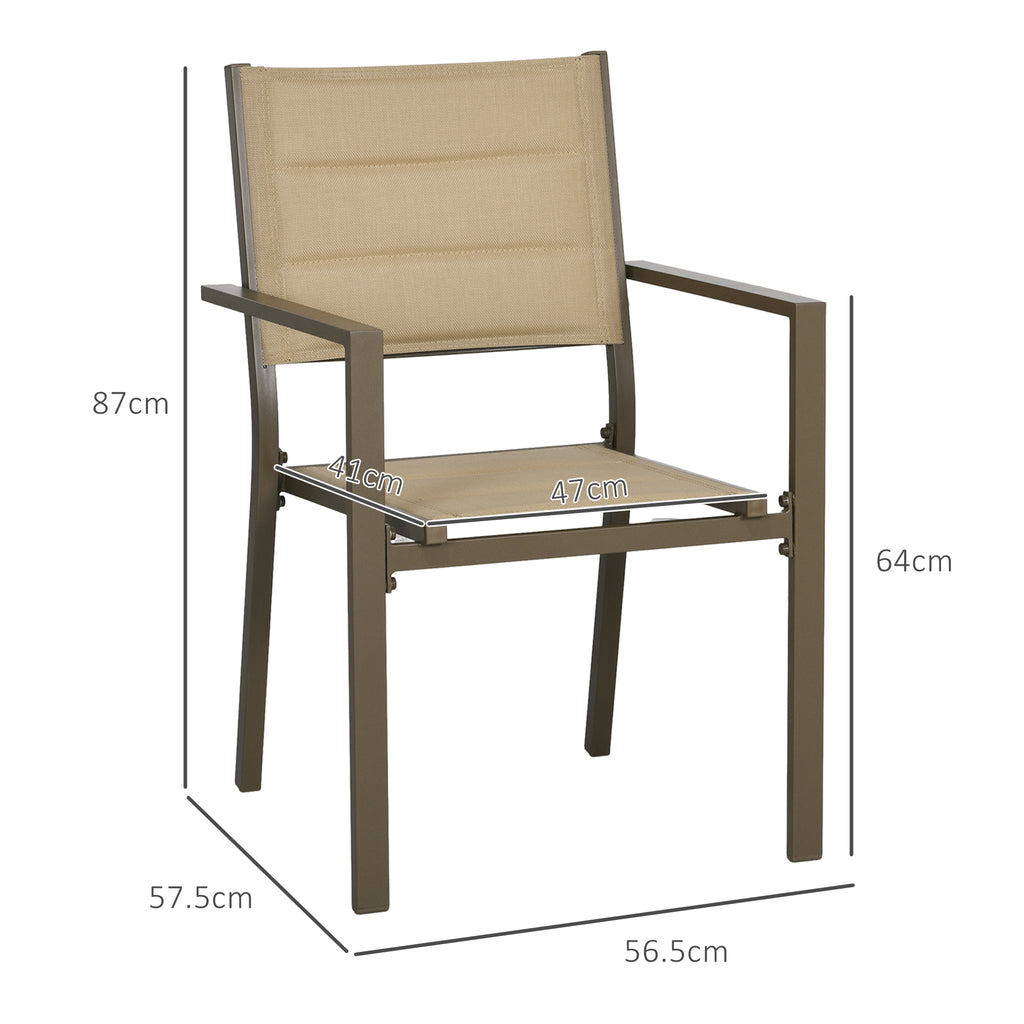 Set Of Two Aluminium Stacking Garden Chairs