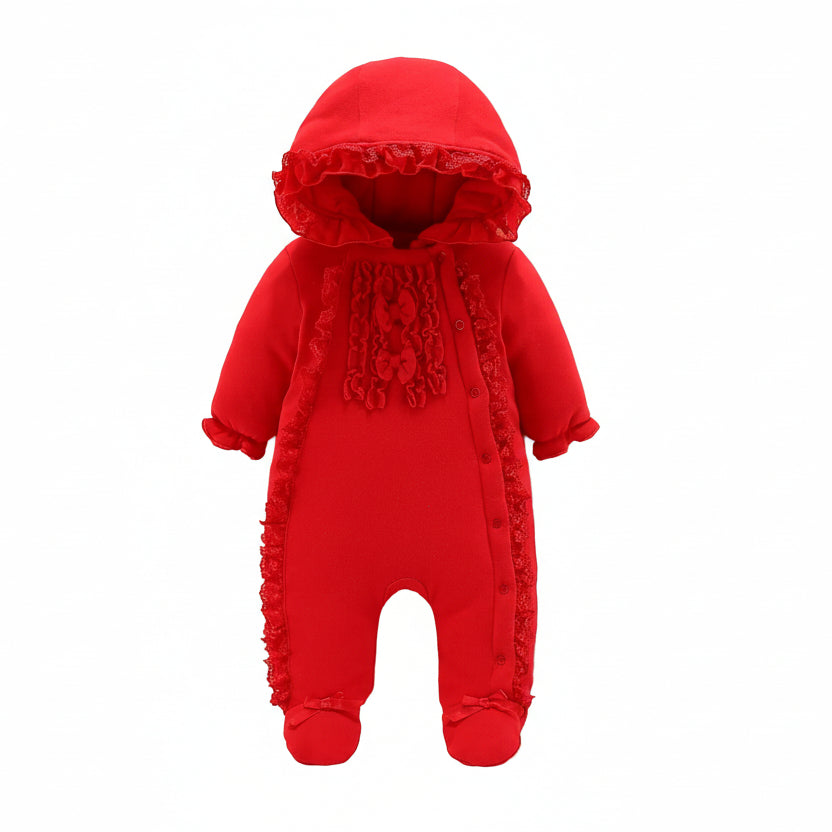 Baby hooded romper