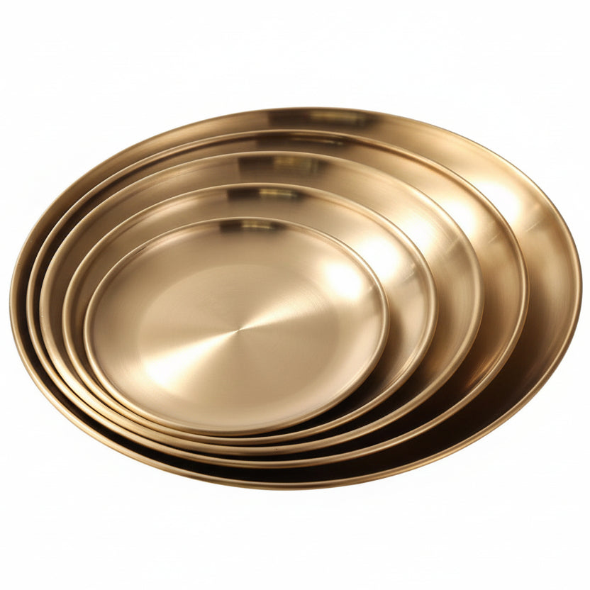Gold Round Tray