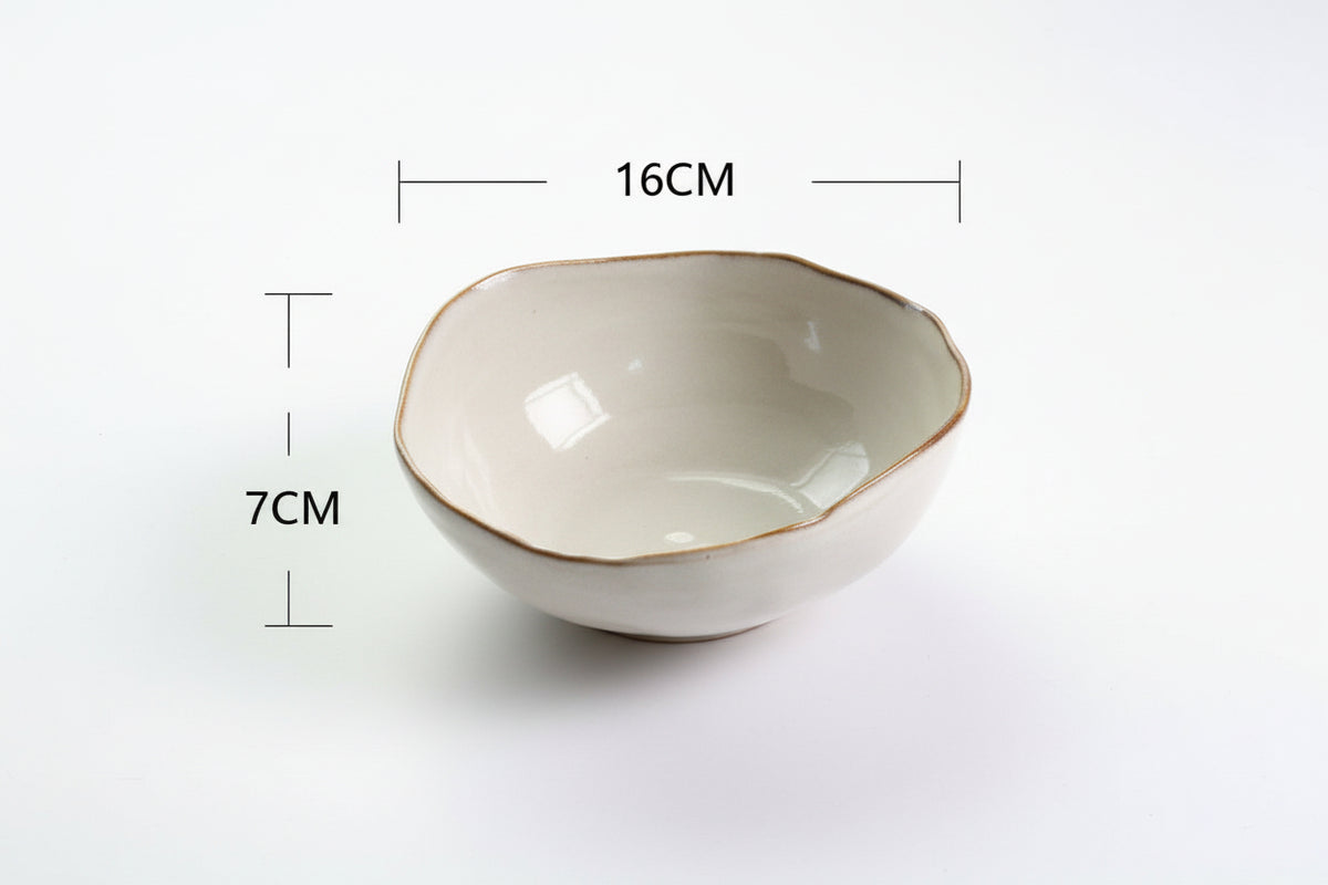 Irregular ceramic dinner plates