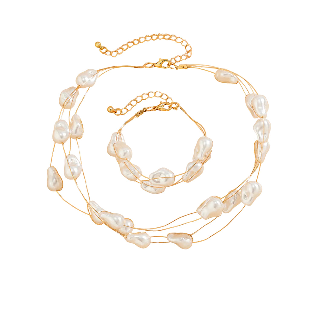Baroque Imitation Pearl Necklace