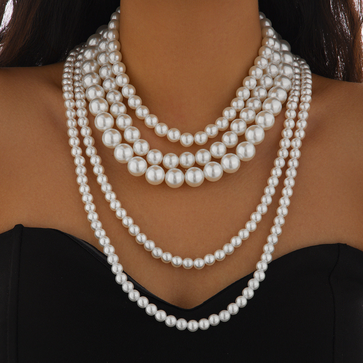Multi Layer Pearl Choker