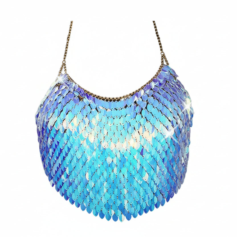 Sequin halter sling
