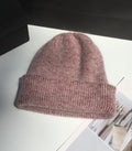 Women knitted Winter Hat female Warm Rabbit fur beanie