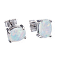 Opal Earrings With Zircon