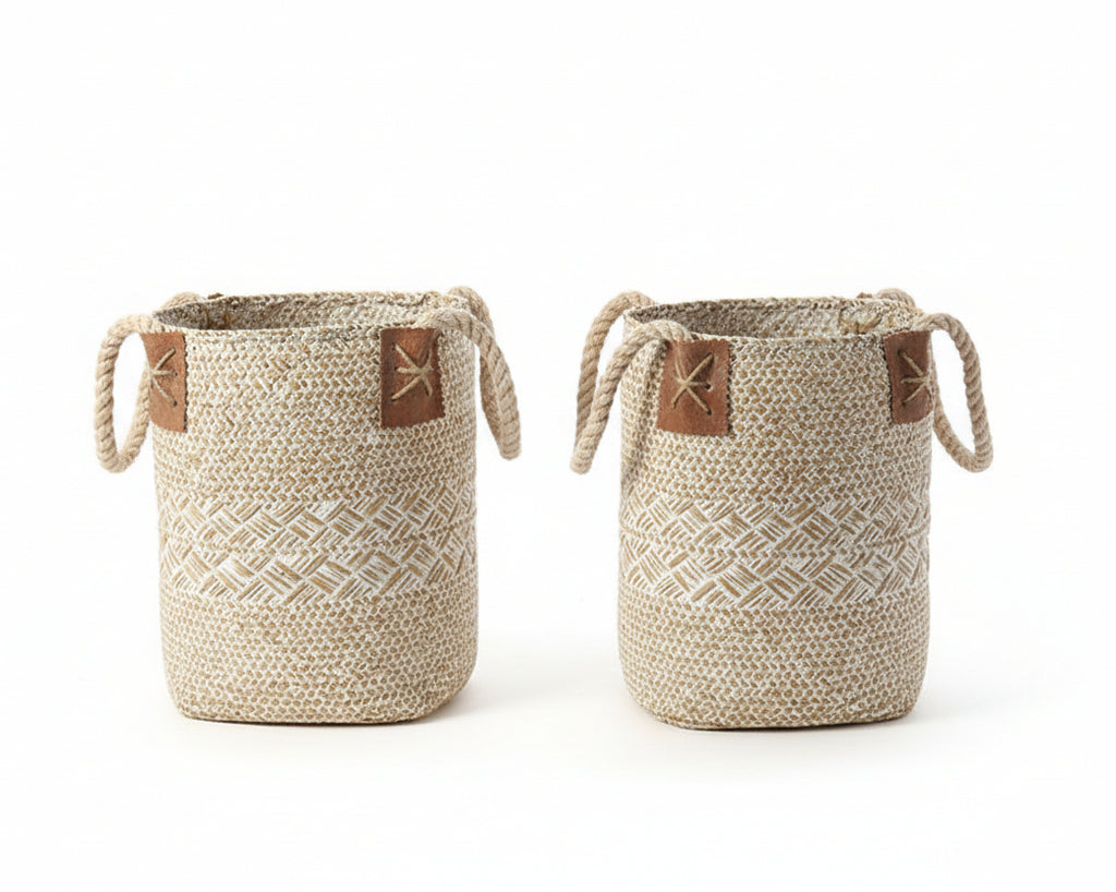 Natural Straw Woven Basket
