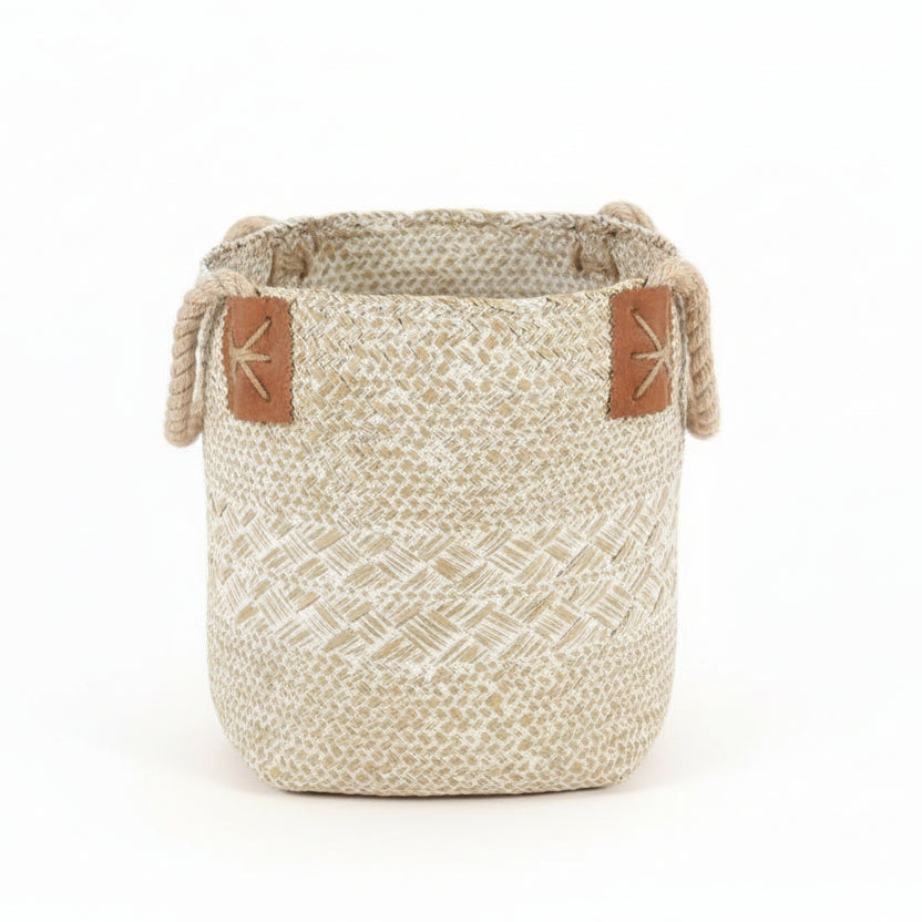 Natural Straw Woven Basket