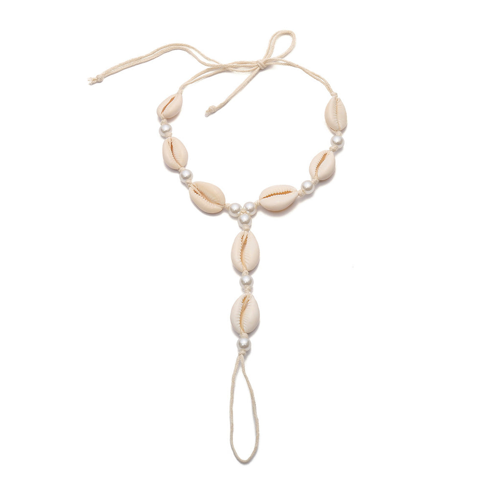 Shell Pearl Anklet Women