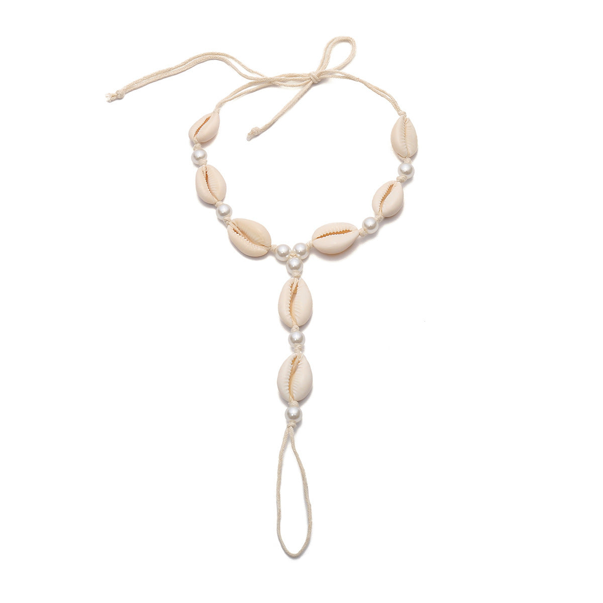 Shell Pearl Anklet Women