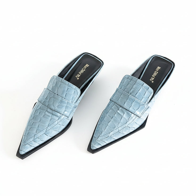 Square Med Heel Slip