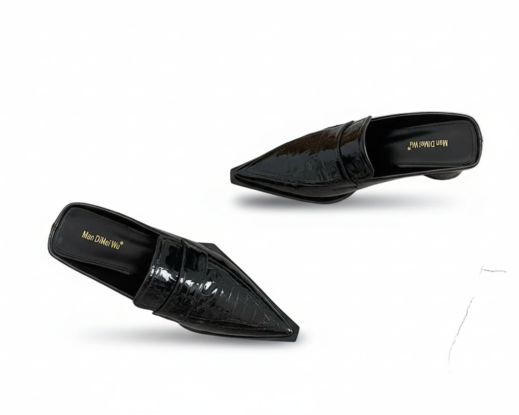 Square Med Heel Slip