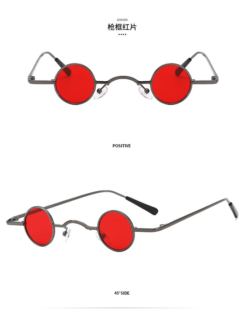 ]Small Round Frame Retro Sunglasses