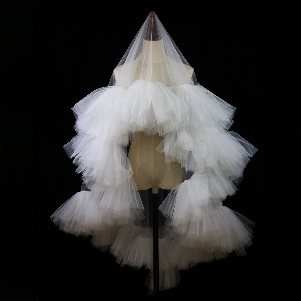 Bridal Veil White Double Layer Veil