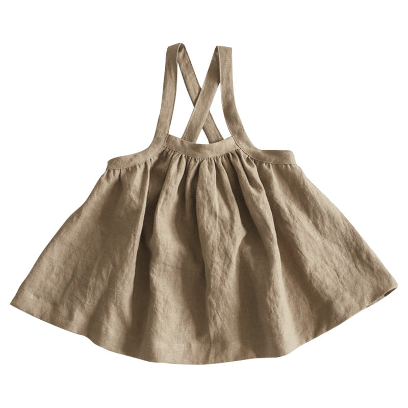 French Style Cotton And Linen Blend Dress
