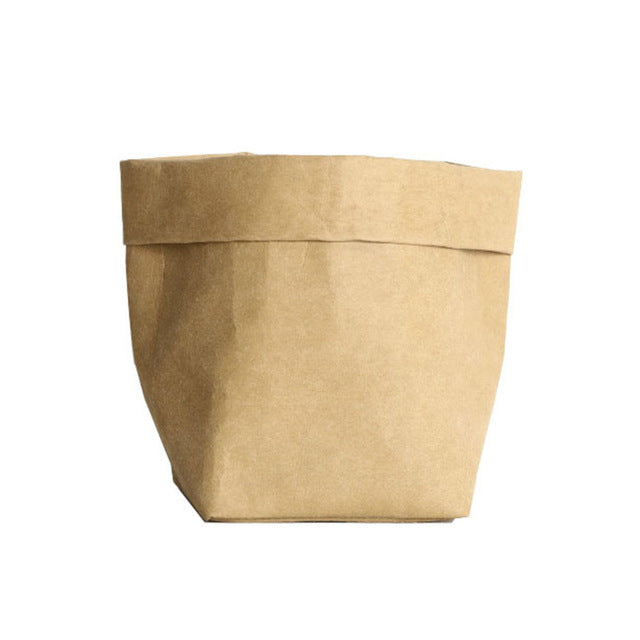 Washed Kraft Paper Flower Pot