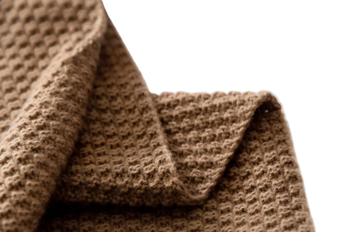 Nordic Fringed Knit Ball Blanket