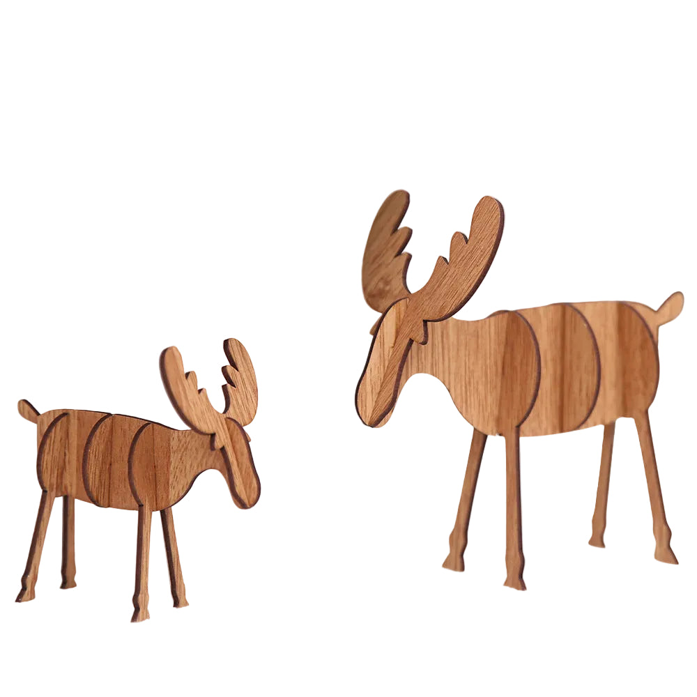Wooden Crafts Christmas Elk Ornaments