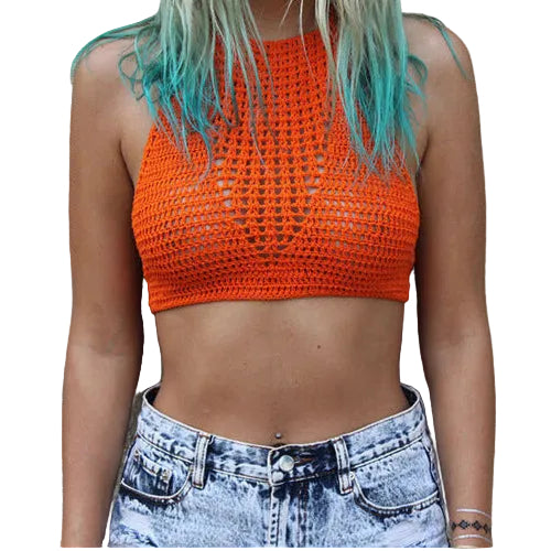 Backless Crochet Crop Top