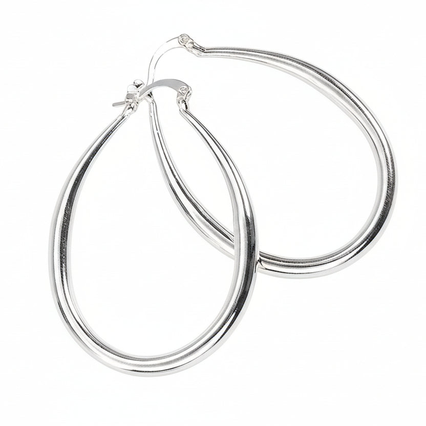 Geometric Oval Earrings