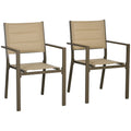 Set Of Two Aluminium Stacking Garden Chairs