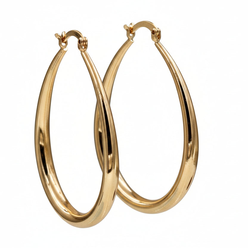 Geometric Oval Earrings