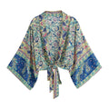 Fashionable printed V-neck batwing sleeve bohemian cover shirt